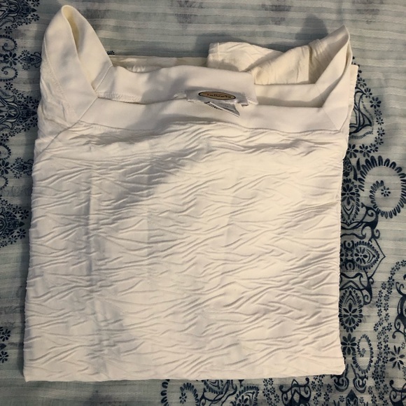 Boat neck textured Talbots top - Picture 7 of 7